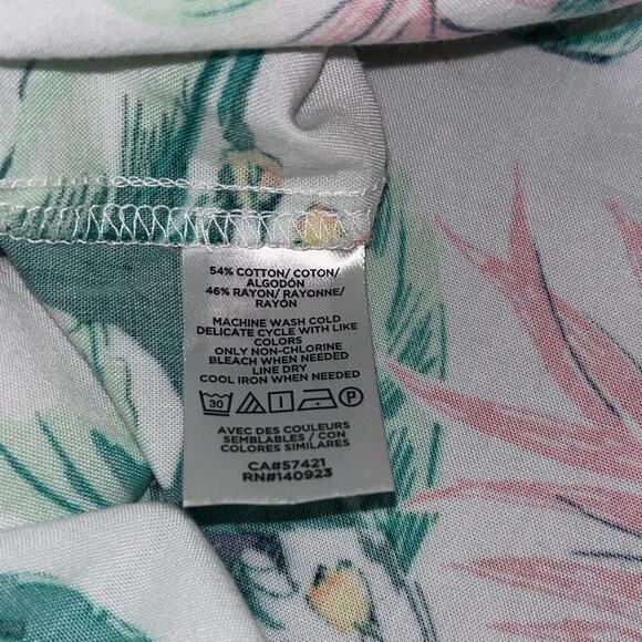 LOFT Tropical Print 3/4 Sleeve Peasant Top | Women’s Size Small - Picture 6 of 7